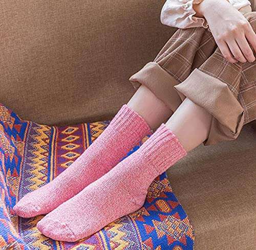 Amazon: Calcetines de lana de punto frío para mujer, estilo clásico // 31% descuento + Cupón 30% y envió gratis con prime