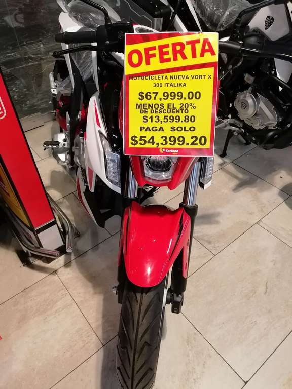 Soriana: Moto Vortex X 300cc, Italika