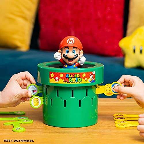 Amazon: TOMY Pop Up Super Mario - Juego de Mesa para niños en Edad Preescolar, 2-4 Jugadores, Adecuado para niños y niñas a Partir de 4 años