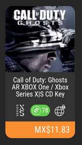 Kinguin | Call of Duty: Ghosts AR XBOX One / Xbox Series X|S CD Key