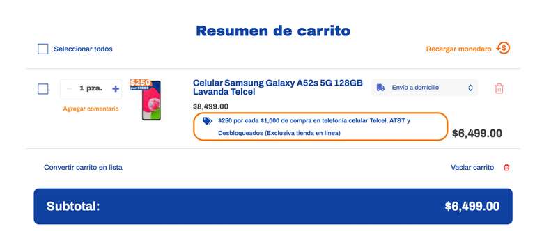 Chedraui: Samsung Galaxy A52S 5G + Monedero + Google Play (BBVA)