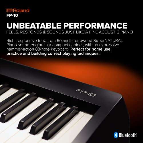 Amazon: Piano Digital Roland FP-10 (con Cupón + TDC HSBC pago en 1 exhibición)
