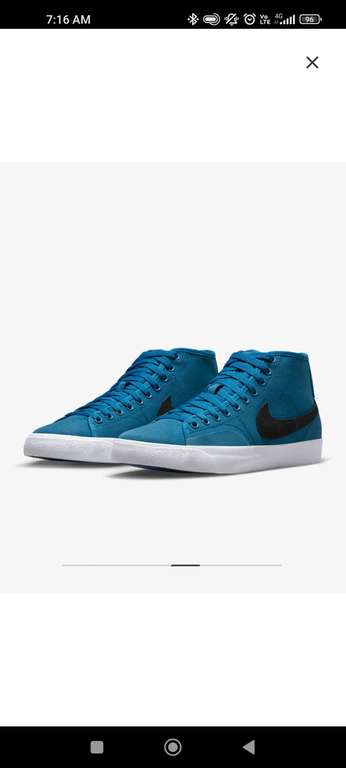 Nike SB blazer court mid Negro y Azul