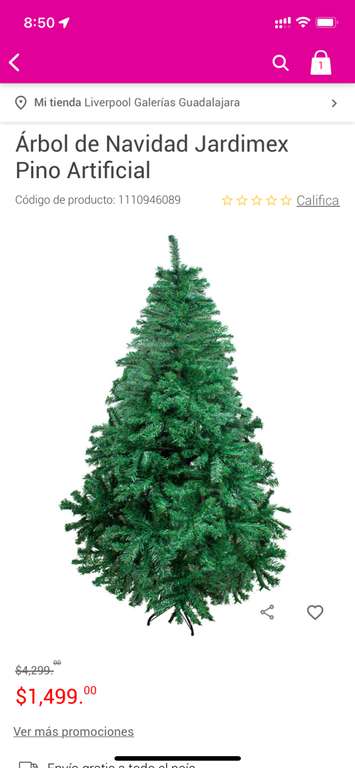 Liverpool: Árbol de Navidad Pino Artificial desde 699 pesos | Ejemplo: Árbol de navidad jardimex 1,9 m altura
