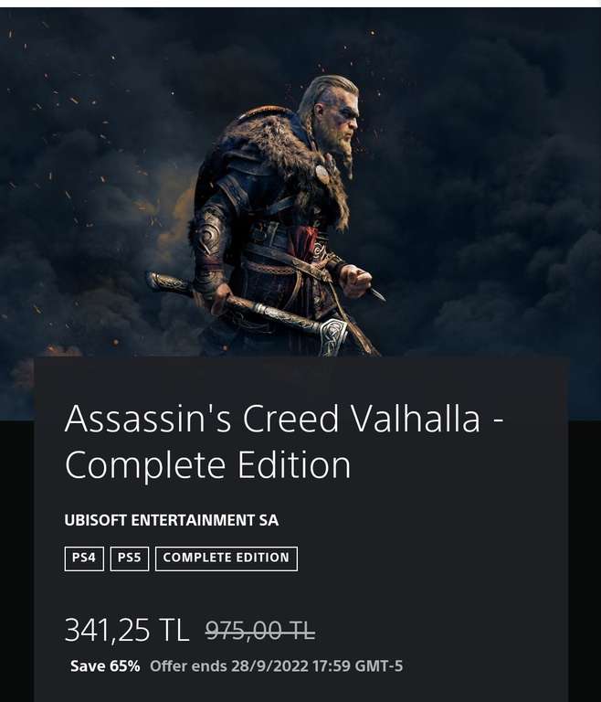 Playstation Store: Assassin's Creed Valhalla - Complete Edition