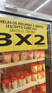 Mercado Soriana Chimalhuacán: 3x2 en helados Holanda y Nestlé (excepto cubetas)