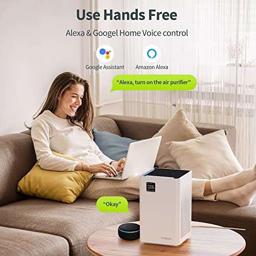 Amazon: Purificador de aire compatible con Alexa y Google Assistant