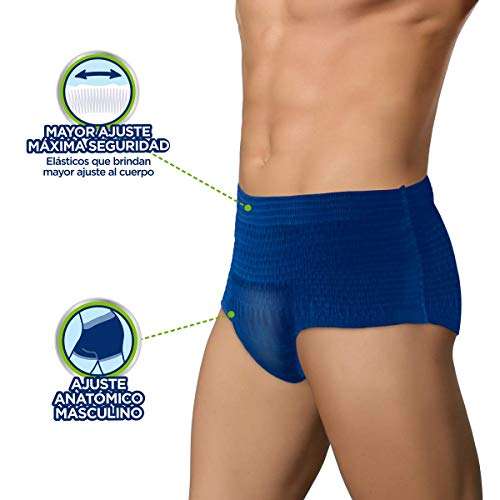 Amazon TENA Pants Men Color Azul; Ropa Interior Desechable Para Incontinencia, Talla G; 10 Piezas- envío prime