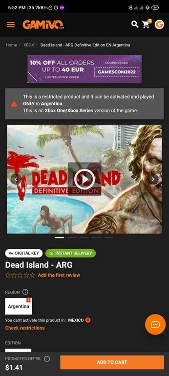 Gamivo: Dead Island Definitive edition - ARG Xbox One/Xbox Series