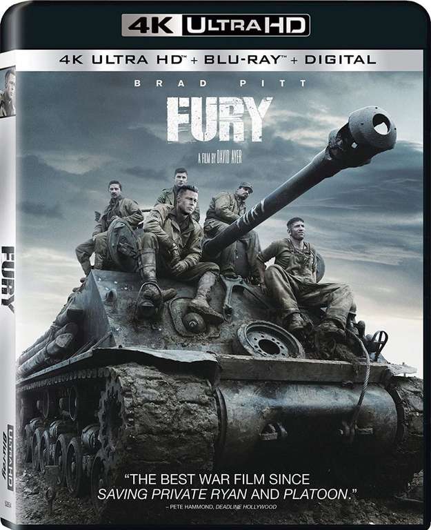Amazon: Fury: Corazones de Hierro 4K UHD Bluray