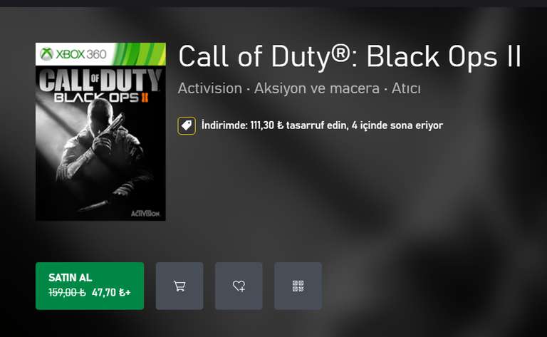 Xbox - Call of Duty Black Ops II (Turquía) | comprando gift card, leer descripción