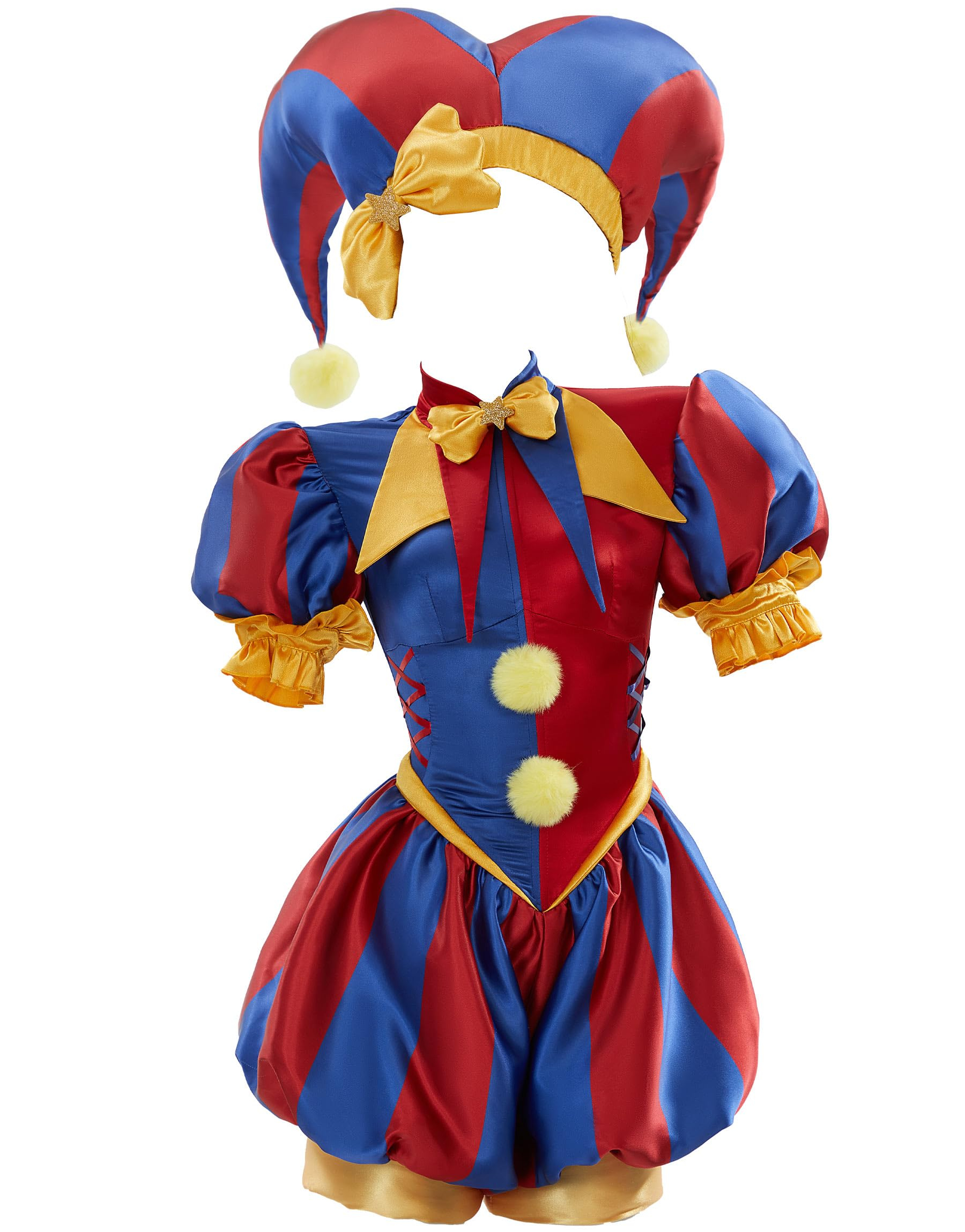Amazon: Disfraz de payaso para mujer/balatro pomni, disfraz de carnaval, con guantes y calcetines, disfraz de Halloween