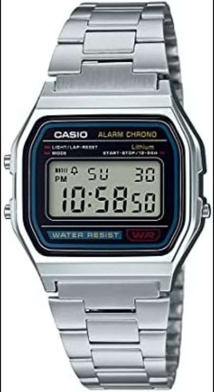 Amazon: Reloj Casio Digital Retro Unisex 33mm, pulsera de Acero Inoxidable
