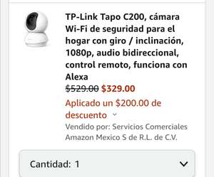 Amazon: CAMARA TAPO C200