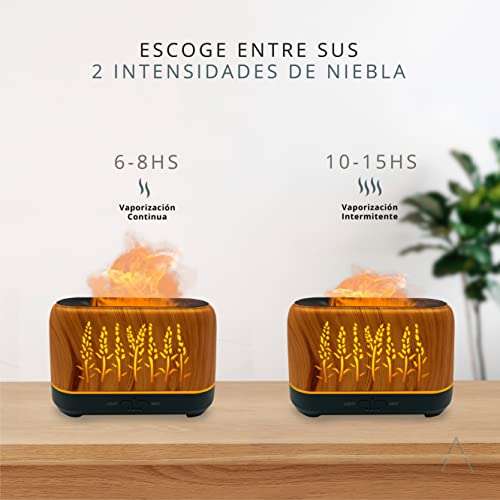 Amazon: Difusor de Aceites Esenciales y Humidificador de Efecto Flama Realista - Difusor Ultrasonico - Control Remoto - 200 ml