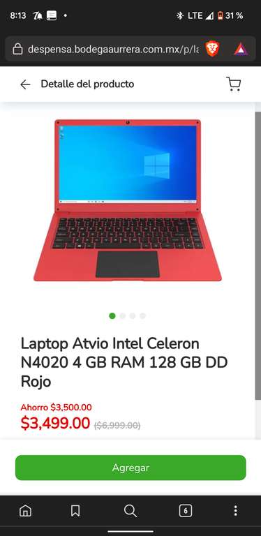 Bodega Aurrera Laptop para ver pelis :) 4 RAM y Celeron