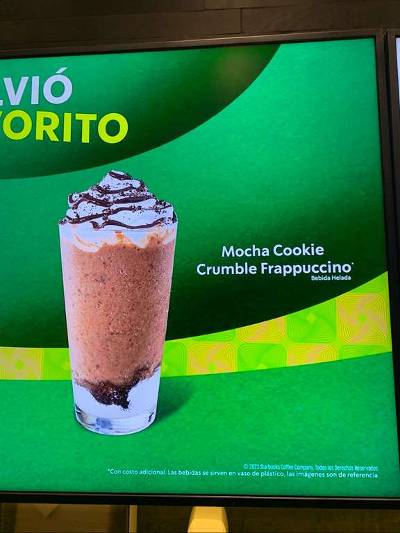 Starbucks: 2x1 Mocha Cookie Crumble Frappuccino
