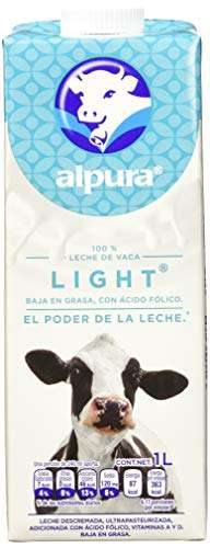 Amazon: Leche light ALPURA 12 piezas. Precio por litro $22.75