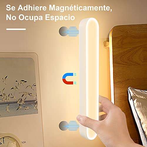 Amazon: 2 piezas Luces Led Recargables, RUIAO Luz Led Recargable con Tres Modos de Funcionamiento, Luz Magnética de Brillo Ajustable