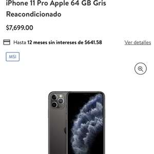 Walmart: iPhone 11 pro 64gb reacondicionado
