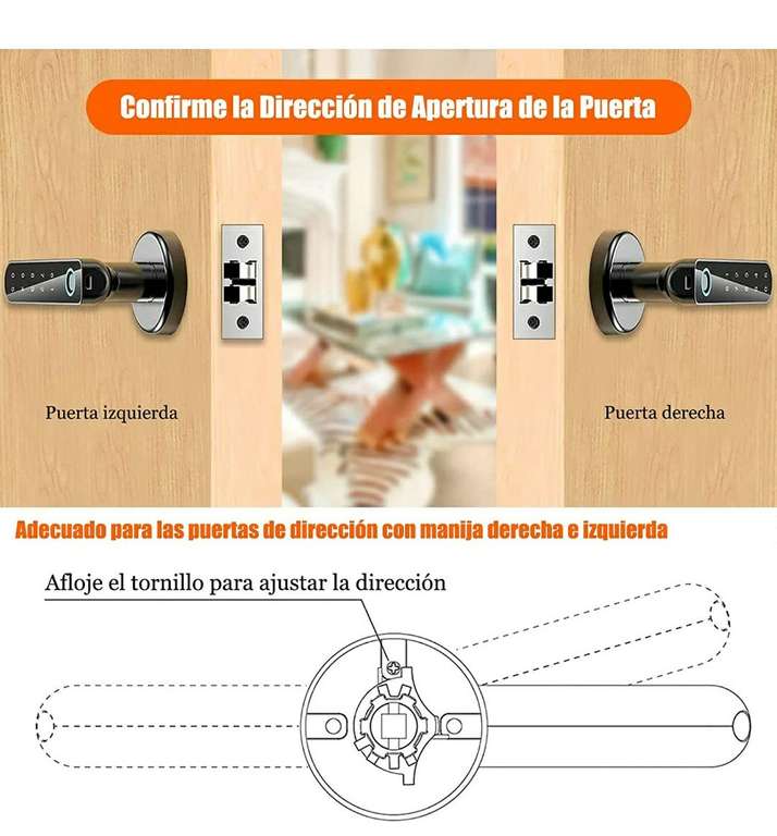Amazon: Cerradura de Puerta con Huella Dactilar con cupón de vendedor