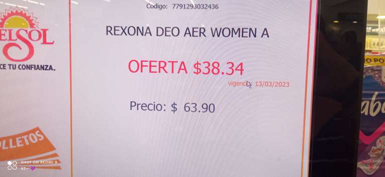 Del Sol: Antitranspirante Rexona women en aerosol 150 ml