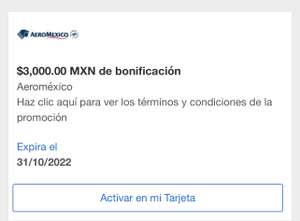 American Express: $3000 de bonificación en Aeromexico gastando $12,000