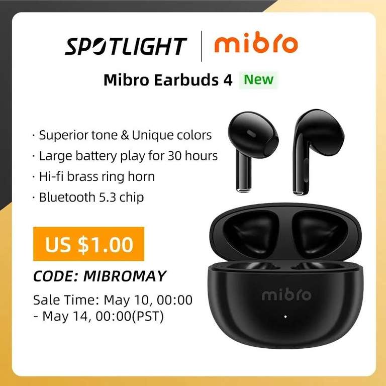 AliExpress: Audífonos Mibro Earbuds 4