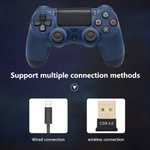 Walmart: Controlador de juego inalámbrico Controlador Ps4 Bluetooth Cabezal de doble cabeza Mango Joystick Mando Game Pad