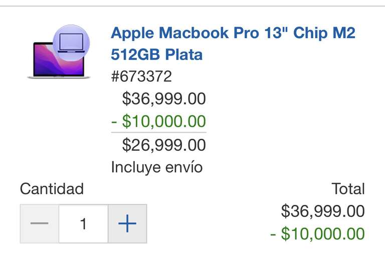 Costco: Macbook Pro 13" Chip M2 512GB