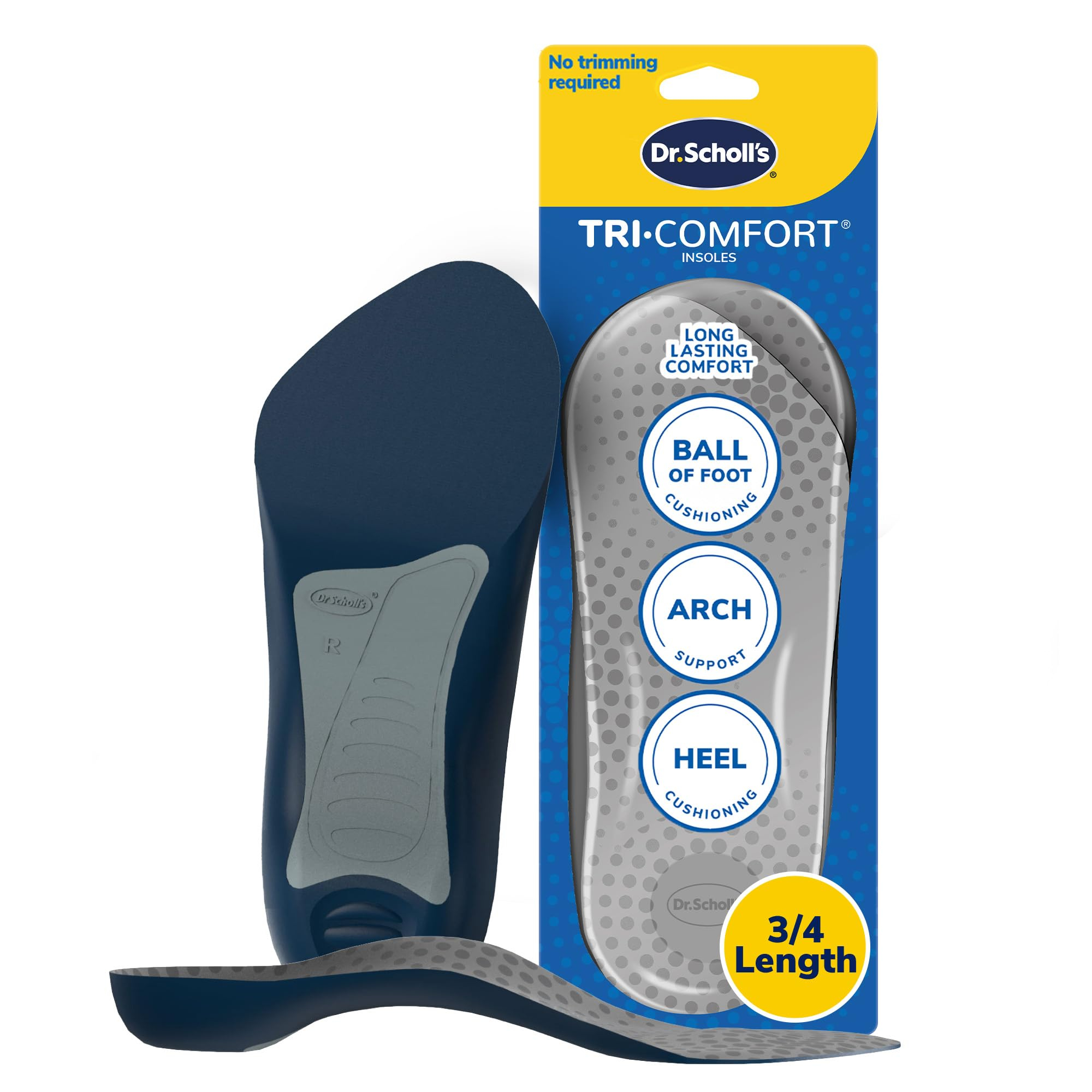 Amazon: TRI-COMFORT Plantillas Dr. Scholl's - Comodidad para talón, arco y bola de pie con amortiguación específica y soporte de arco