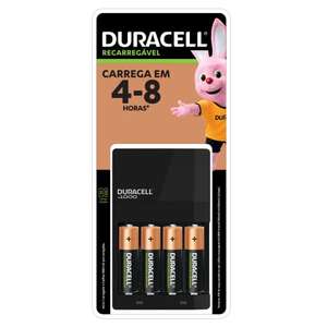 Amazon: Amazon: DURACELL - Cargador Premium Pilas Recargables, Carga Extra Rápida Compatible AA y AAA NiMH + 4 Pilas AA Recargables