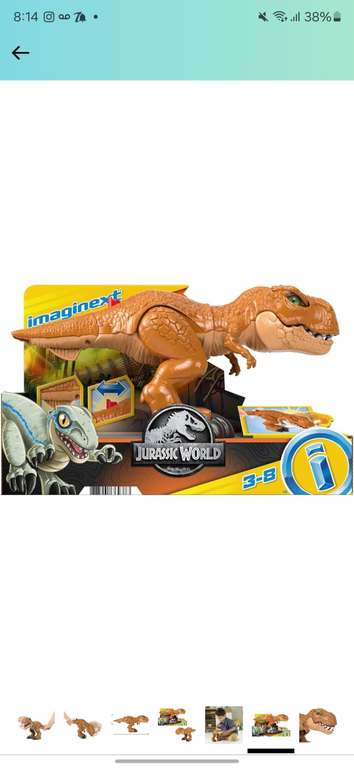 Imaginext Jurassic World, T-Rex Acción de Combate, Juguete Movimientos Reales en Chedraui