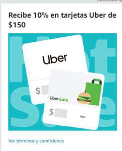 Hot Sale 2023 Amazon: 10% de descuento en tarjetas de regalo de Uber
