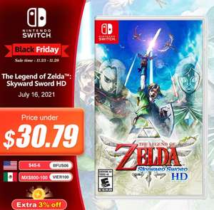 AliExpress: The Legend of Zelda Skyward Sword Nintendo Switch | SIN PROMOS NI CUPONES.