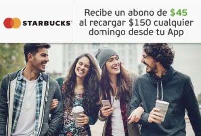 FALABELLA - Recibe $45 de saldo STARBUCKS Rewards al Recargas $150 los DOMINGOS