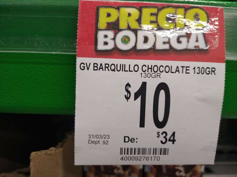 BODEGA AURRERA - Galletas GV barquillo de chocolate 130 gr.