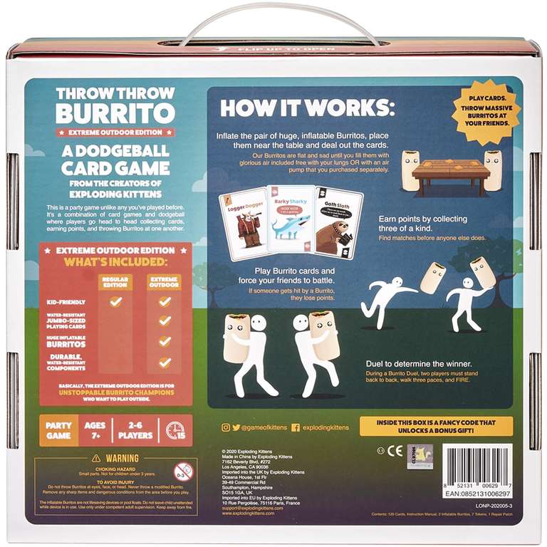 Amazon: Throw Throw Burrito Extreme Outdoor Edition by Exploding Kittens