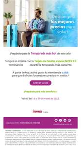 Invex: Membresía v.club gratis por un mes