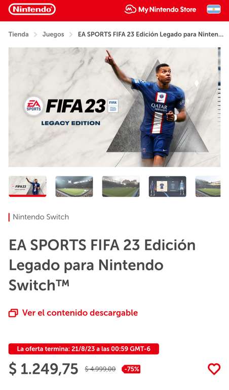 Nintendo eShop Argentina: Fifa 23 para Nintendo Switch