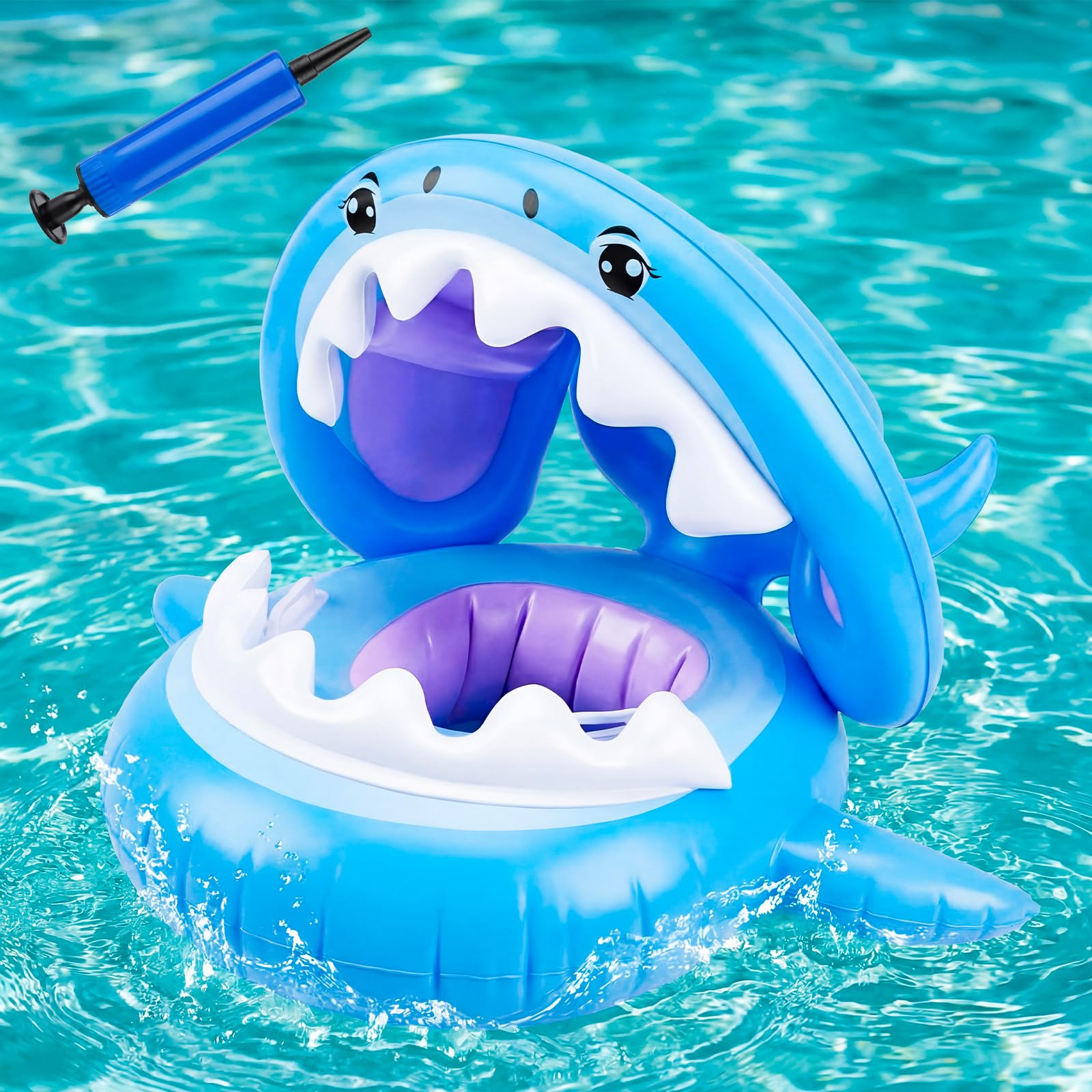AMAZON: Yanlin Flotador de Piscina para Niño, con toldo Desmontable, UPF50+, Soporte de Seguridad Inferior