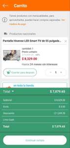 Linio: Pantalla Hisense LED 55" 4K Google TV | Pagando con PayPal