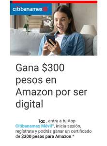 Banamex: Gana $300 pesos en Amazon por ser digital