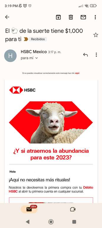 HSBC: Gasta$1000 y recibe reembolso de $1000 (al abrir tu primera cuenta en sucursal)