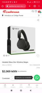 Sanborns: Headset Xbox One Wireless Negro