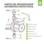 Amazon: Igoto Pump PAC16 Presurizador Automático 1/6 HP, 1 Servicio. Precio mas bajo segun Keepa