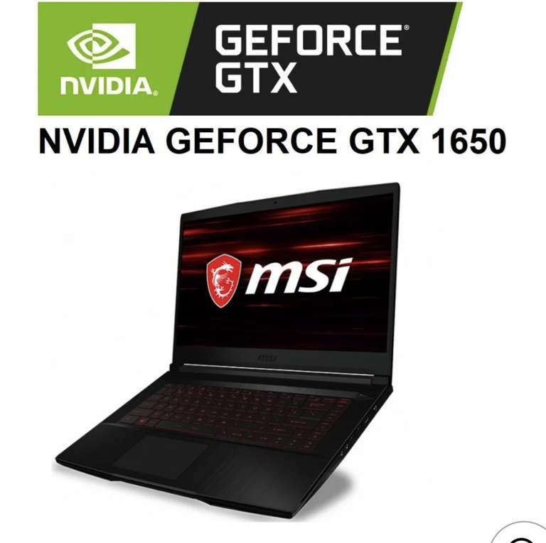Walmart: Laptop MSI GF63 (GF63818) 15.6" Full HD IPS , i5 10500H (6 núcleos) GTX 1650, 8GB RAM, 256GB SSD NVMe