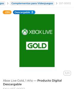 CyberPuerta: Suscripción Xbox Live gold 1 año