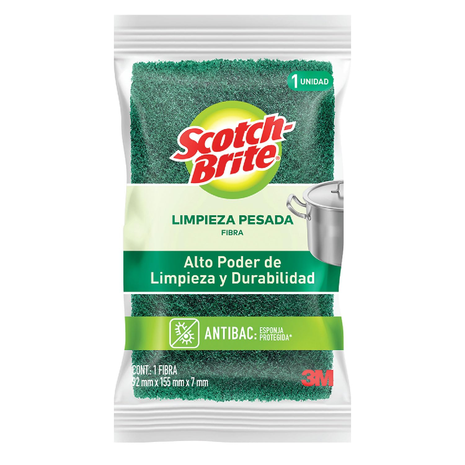Amazon: Scotch-Brite Fibra Tradicional, Aroma Limón, Tamaño Chico ($9 c/u comprando 10)