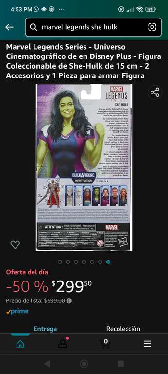 Amazon: Figura She Hulk (hulka) Marvel Legends